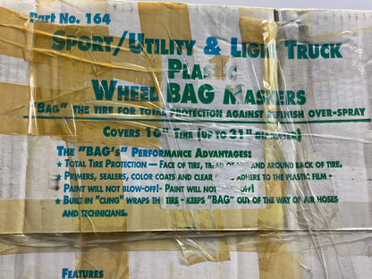 RBL 164 Car Light Truck Wheel Bag Paint Maskers, Up To 16'' Tire, Pack Of 60