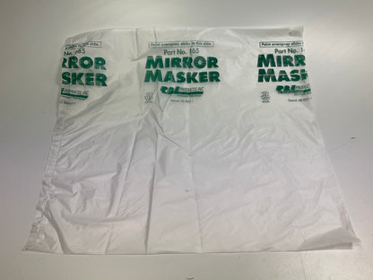 RBL 165 - Plastic Mirror Maskers Overspray Protection Covers, Pack Of 100