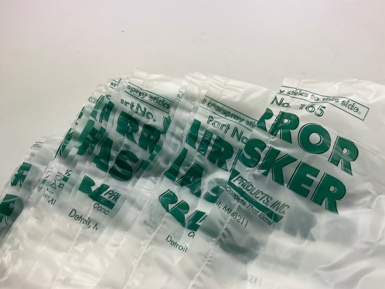 RBL 165 - Plastic Mirror Maskers Overspray Protection Covers, Pack Of 100