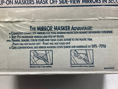 RBL 165 - Plastic Mirror Maskers Overspray Protection Covers, Pack Of 100