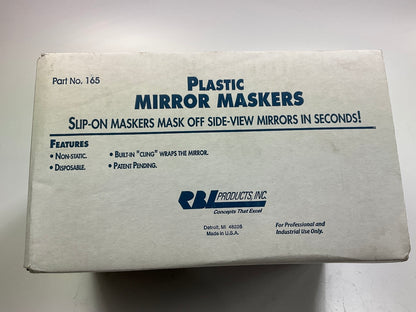 RBL 165 - Plastic Mirror Maskers Overspray Protection Covers, Pack Of 100