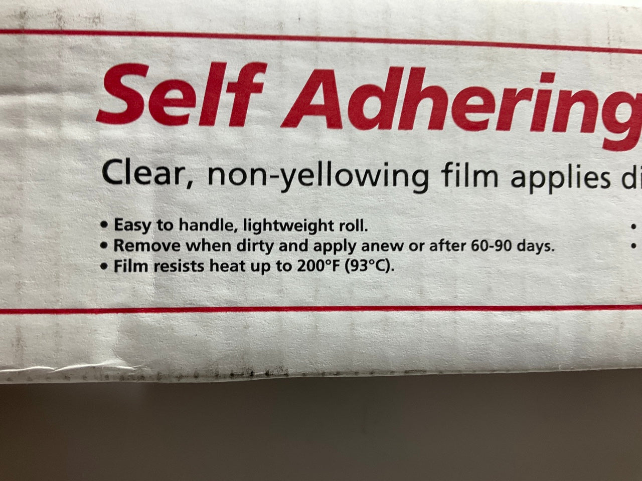 RBL 438 Self-Adhering Spray Booth Protective Wall Film - Clear 36'' X 100'