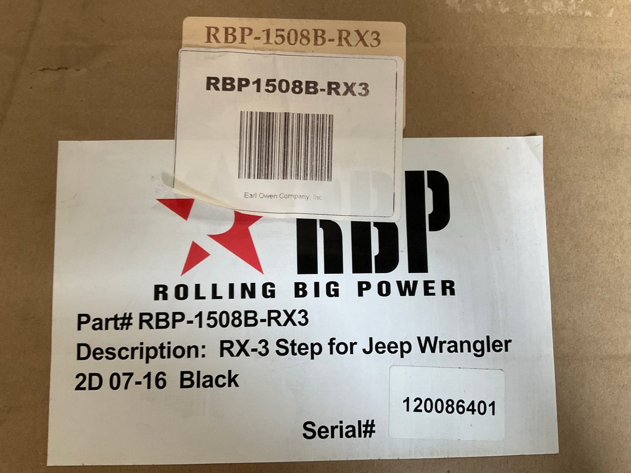 RBP RBP-1508B-RX3 RX-3 Black Side Step Bars For 2007-2017 Jeep Wrangler 2-DOOR