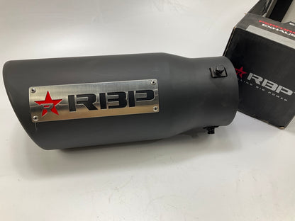 RBP 303725-EXR Performance Black Exhaust Tip 4'' Inlet, 5'' Outlet, 12'' Long