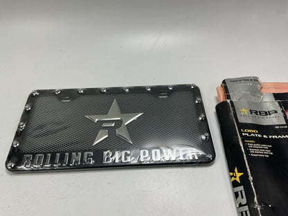 OPEN BOX - NEW - RBP RBP-4121ZR RBP License Plate Frame Kit DIESEL CUMMINS, F350