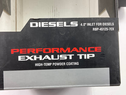 RBP RBP-45125-7EX Bolt-on Diesel Truck Exhaust Tip - 4'' Inlet, 5'' Outlet, 12'' L