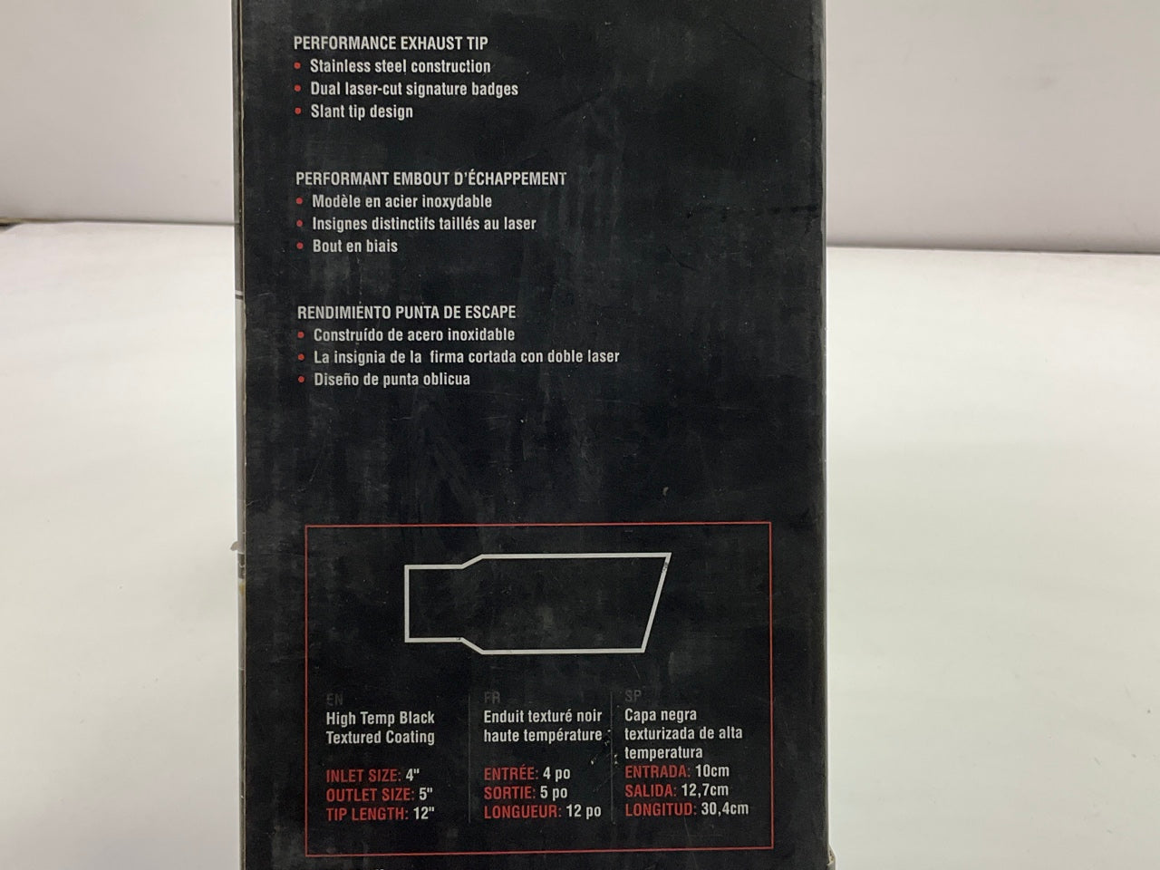 RBP RBP-45125-7EX Bolt-on Diesel Truck Exhaust Tip - 4'' Inlet, 5'' Outlet, 12'' L