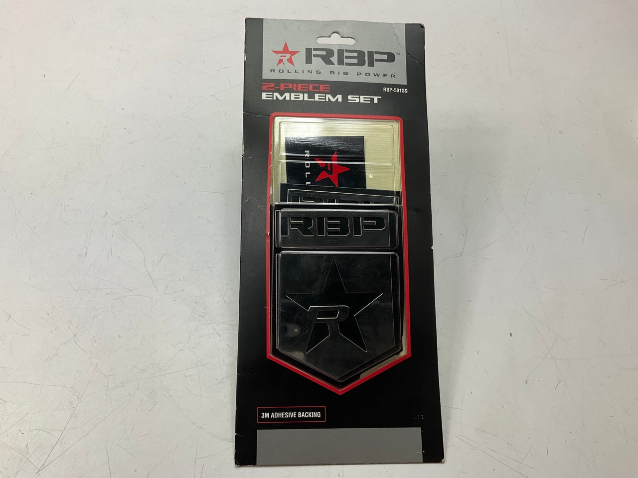 RBP RBP501 Stainless Steel Universal Decal Emblem Badge Stickers 3-1/8'' X 4-1/4''