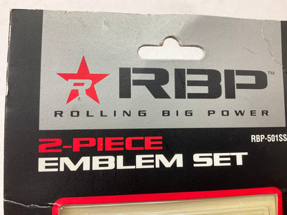 RBP RBP501 Stainless Steel Universal Decal Emblem Badge Stickers 3-1/8'' X 4-1/4''