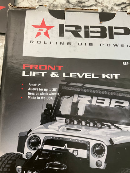 RBP RBP-JP6200RX Black 2'' Front Leveling Lift Kit For 2007-2018 Wrangler