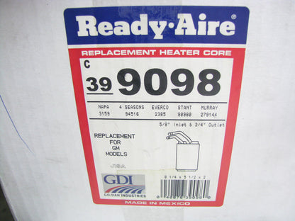 Ready Aire 399098 HVAC Heater Core