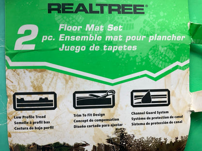 Realtree AP Camouflage Rubber Front Floor Mats For Truck Trim To Fit 29-1/2''x20''