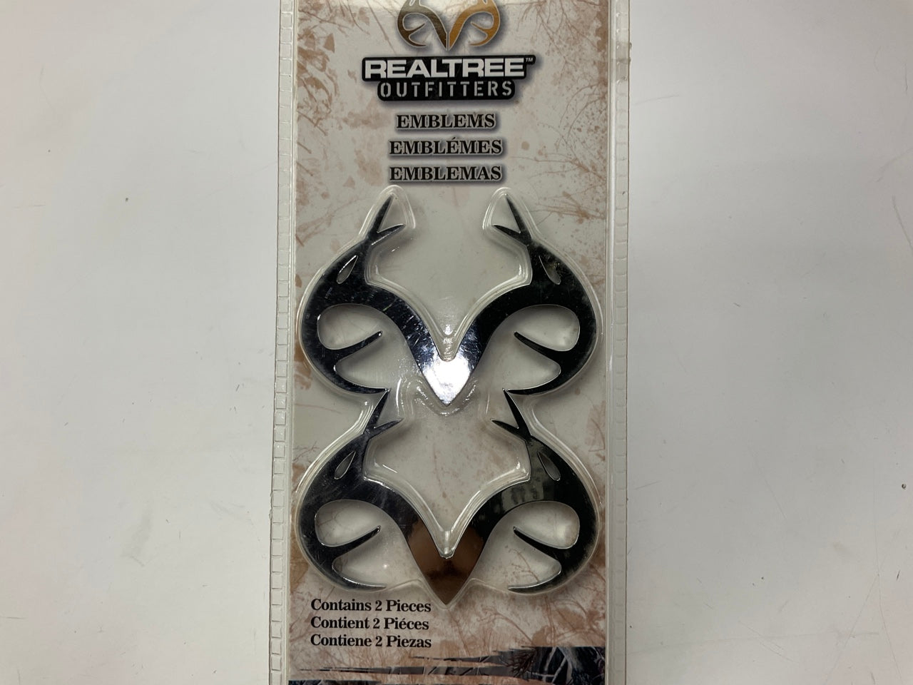 Realtree REM2006 Antler Logo Truck Emblems, 2-Pack, For Hunters