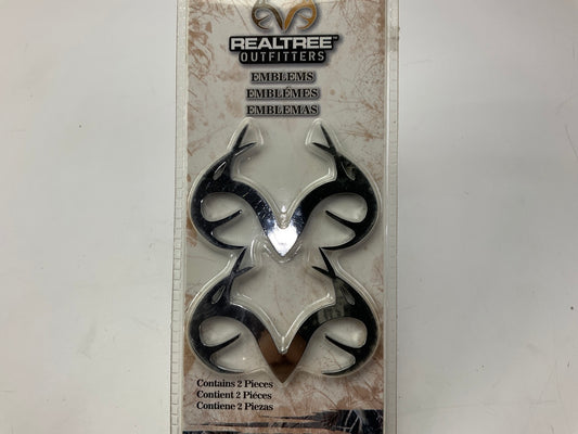 Realtree REM2006 Antler Logo Truck Emblems, 2-Pack, For Hunters