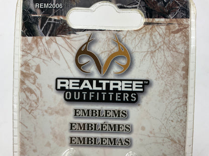 Realtree REM2006 Antler Logo Truck Emblems, 2-Pack, For Hunters