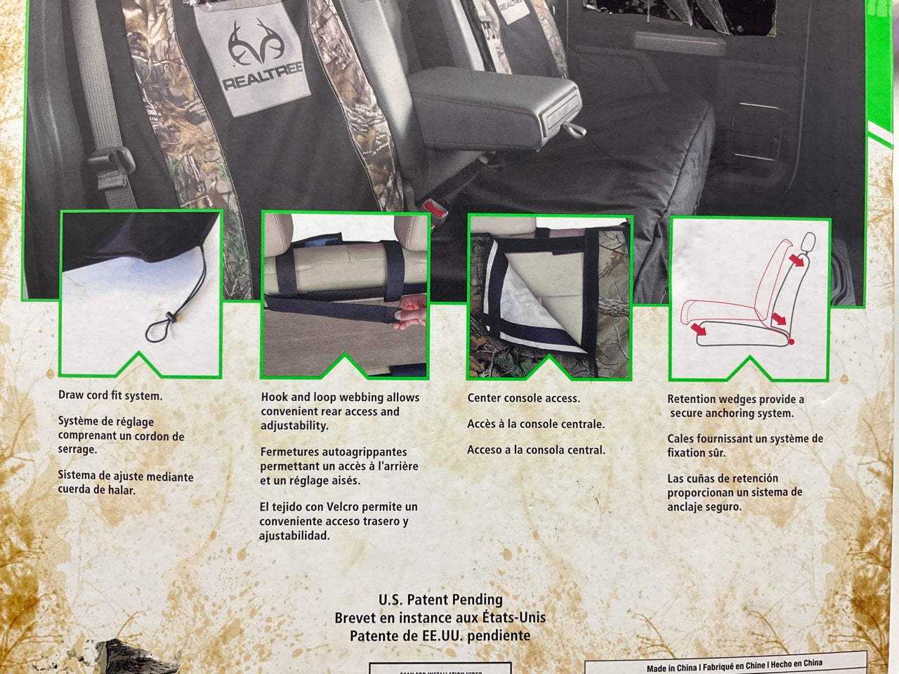 Realtree RSC5009 Full Size Pickup Truck Benchseat Bench Seat Seat Cover, CAMO