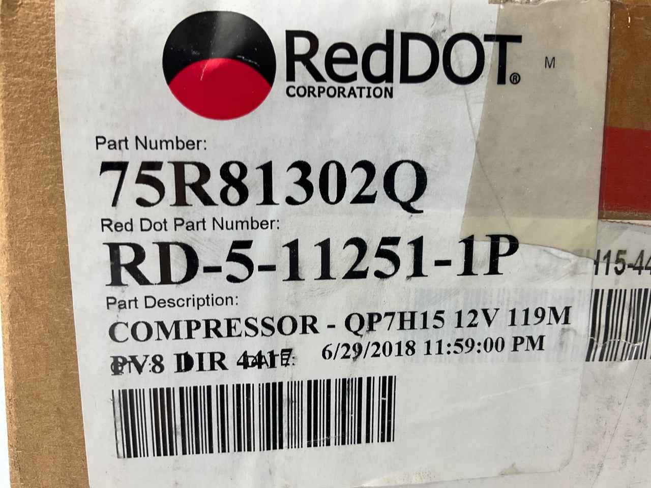 Red Dot 75R81302Q A/C Compressor