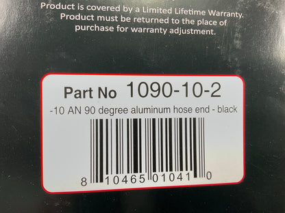 Redhorse 1090-10-2 1000 Series Swivel Seal Hose End Fitting -10 AN Female 90 Deg