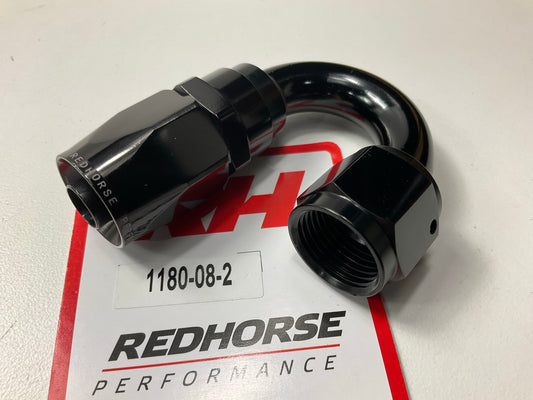 Redhorse 1180-08-2 180 Degree Swivel-Seal -8 AN Female Aluminum Hose End Fitting