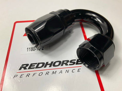 Redhorse 1180-10-2 180 Degree Swivel-Seal -10AN Female Aluminum Hose End Fitting