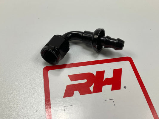 Redhorse 2090-04-2 90 Degree -04 AN Push Lock Hose End Fitting, Black Anodized
