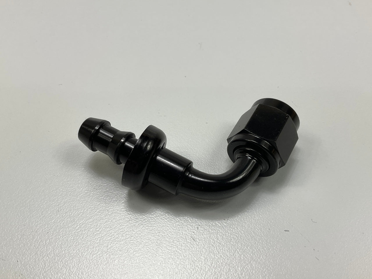 Redhorse 2090-04-2 90 Degree -04 AN Push Lock Hose End Fitting, Black Anodized