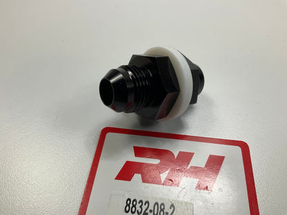Redhorse 8832-08-02 High Flow Bulkhead Adapter With Washers And Nut, -8 AN