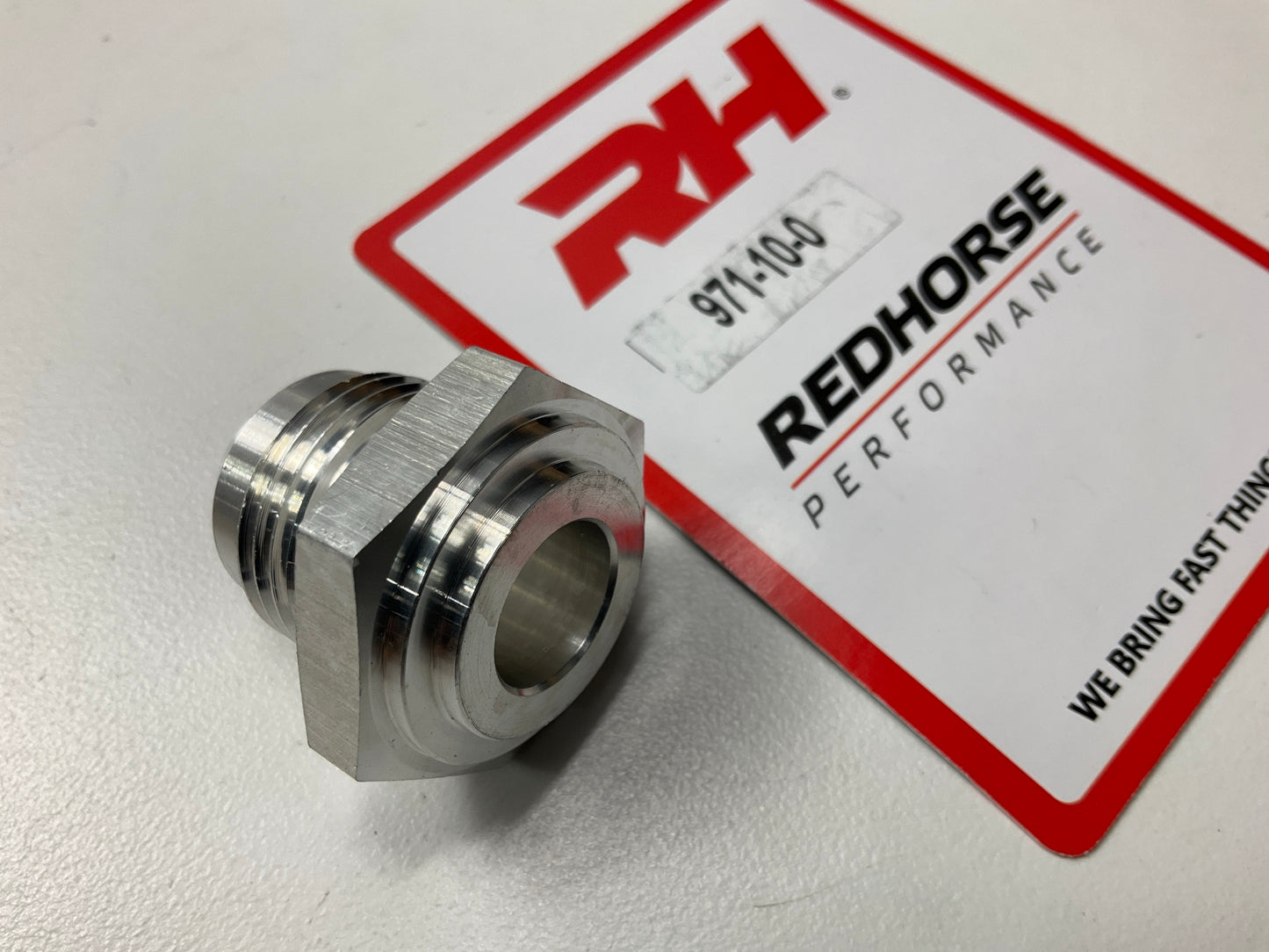 Redhorse 971-10-0 Male -10 AN Weld On Aluminum Adapter (unanodized)