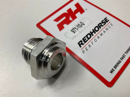 Redhorse 971-10-0 Male -10 AN Weld On Aluminum Adapter (unanodized)