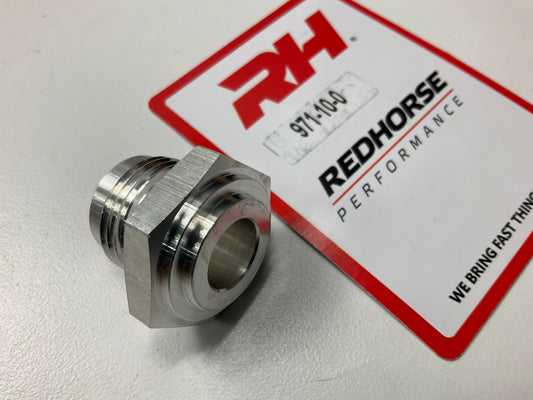 Redhorse 971-10-0 Male -10 AN Weld On Aluminum Adapter (unanodized)