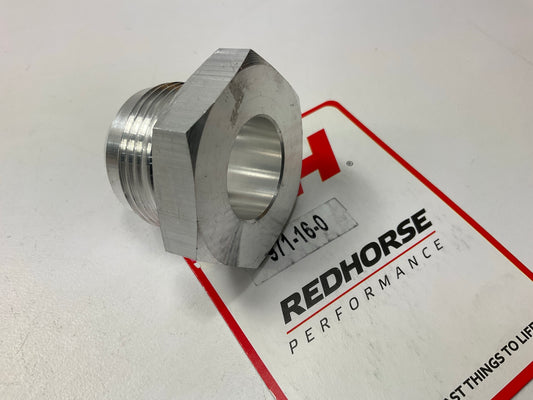 Redhorse 971-16-0 Male -16 AN Weld On Aluminum Adapter (unanodized)