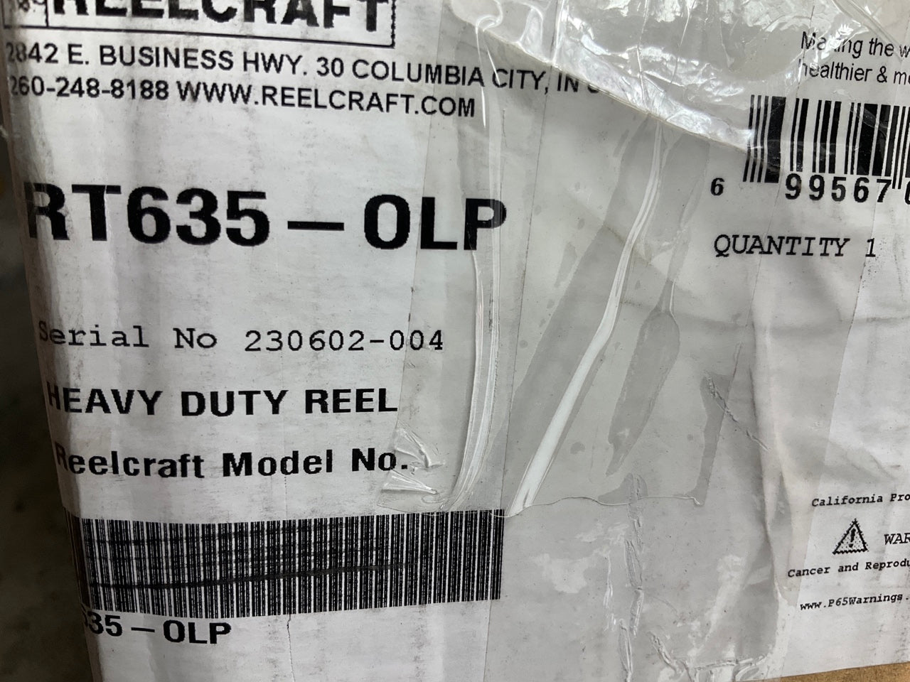 REELCRAFT RT635-OLP 3/8 In. X 35 Ft. Medium Duty Hose Reel, 35 Feet, USA Made