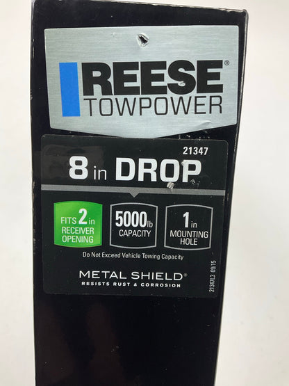 Reese 21347 Draw Bar 2'' Trailer Hitch Ball Mount, 8'' Drop, 5,000 Lbs Capacity