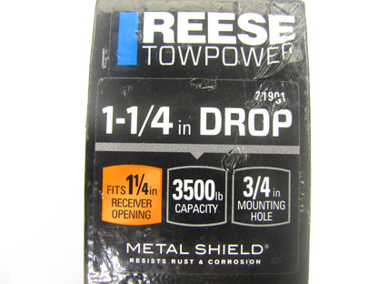 Reese 21901 Interlock Hitch Ball Mount, 1-1/4 In. Receiver, 1.25 Drop, 0.75 Rise