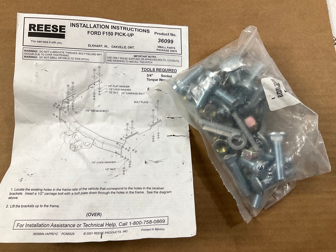 Reese 36099 Class 4 Trailer Hitch For 1997-2004 Ford F-150, 1997-1999 F-250