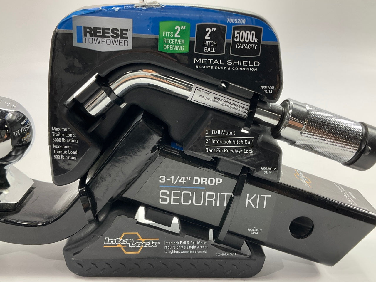 Reese 7005200 Ball Mount Starter Kit W/ Lock Pin 3-1/4'' Drop W/ 2'' Tow Ball