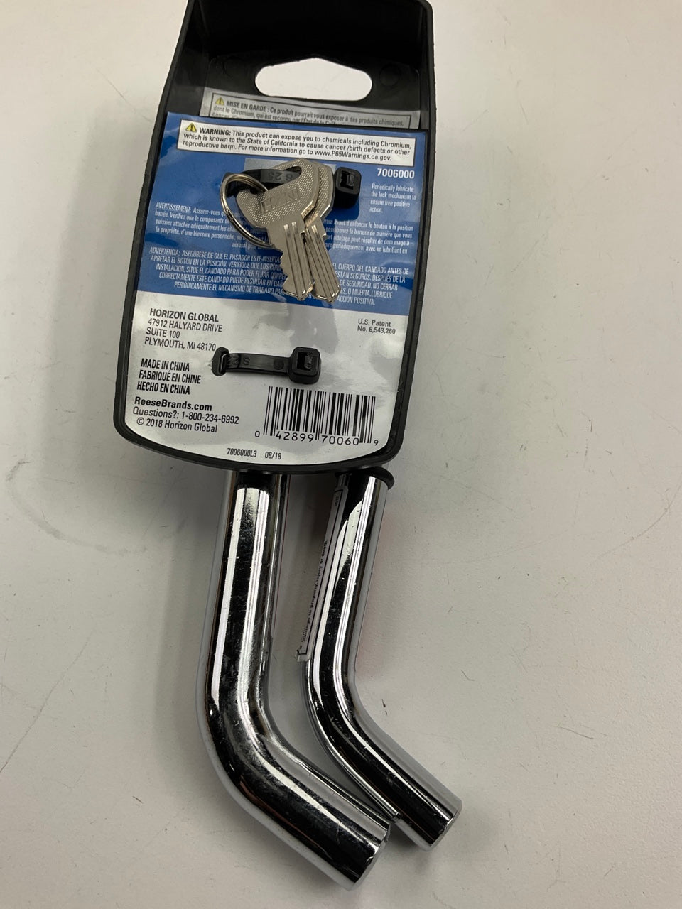 Reese 7006000 Trailer Hitch Dual Bent-Pin Lock For 1-1/4'' & 2'' Square Receivers