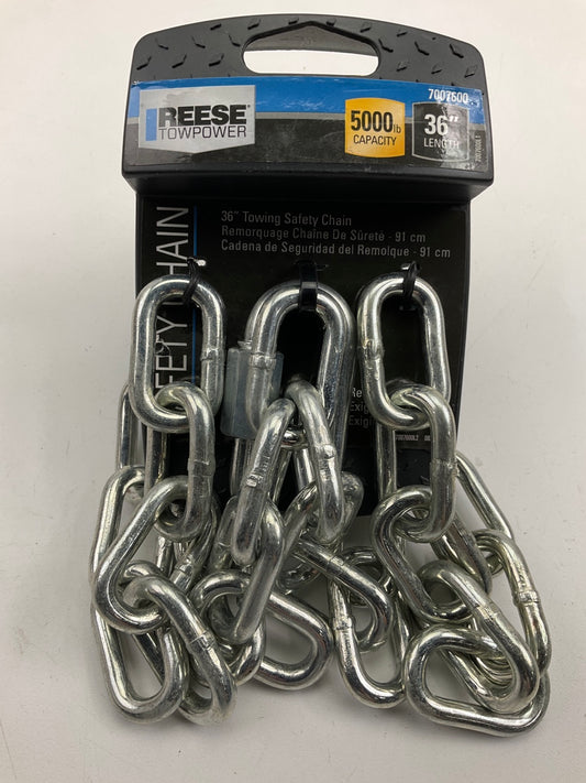 Reese 7007600 Towing Safety Chain, 5000 Lbs. Capacity, 36 Inch Length