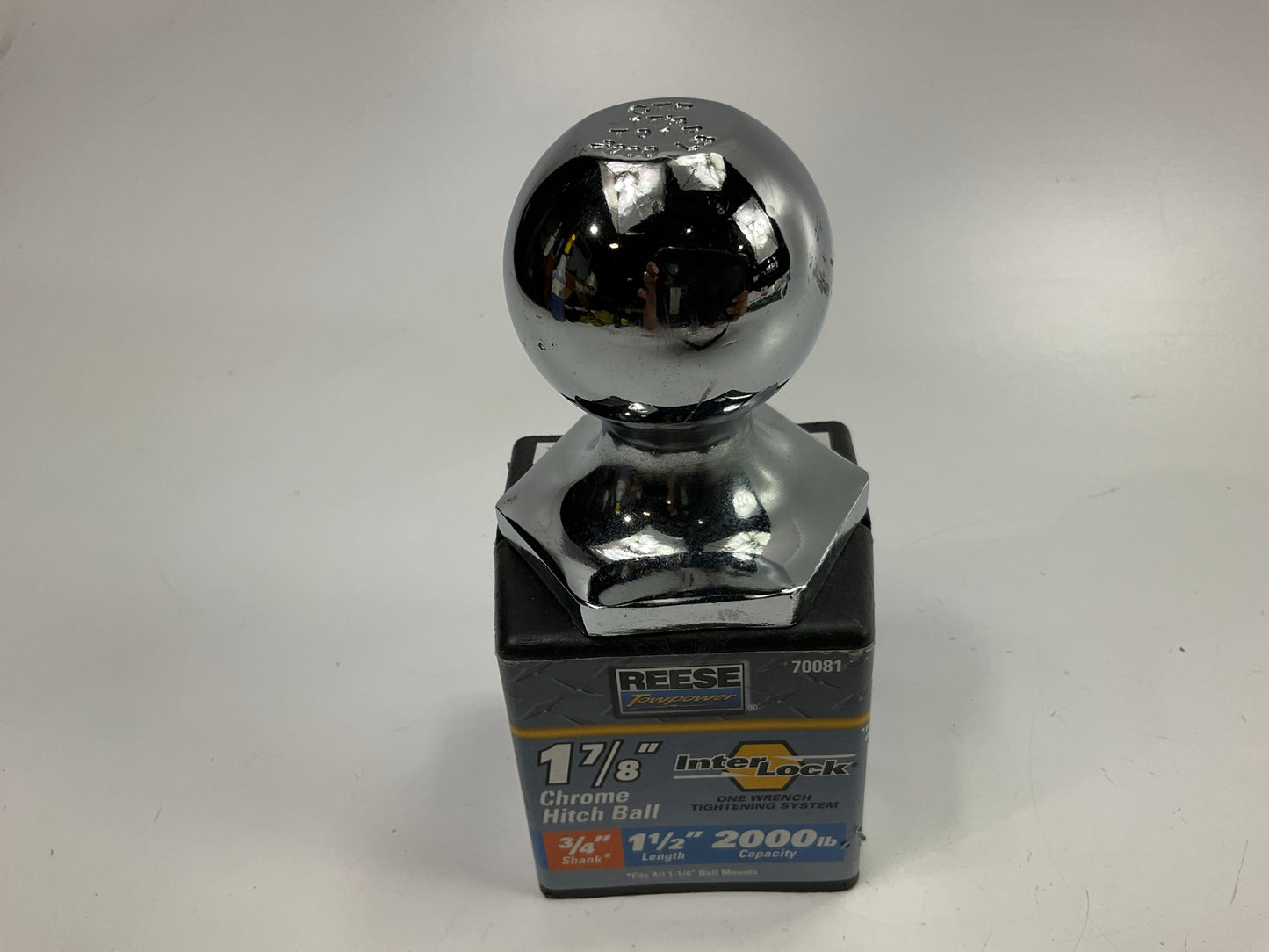 Reese 70081 Trailer Hitch Tow Ball 1-7/8'', 2,000 Lbs. Capacity.