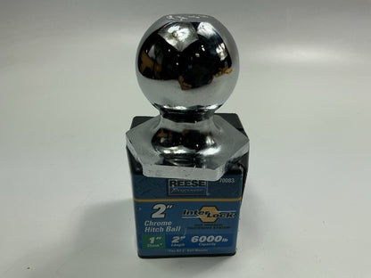 Reese 70083 2'' Trailer Hitch Tow Ball, 6000lbs Capacity, 1'' Shank X 2-1/8'' Long
