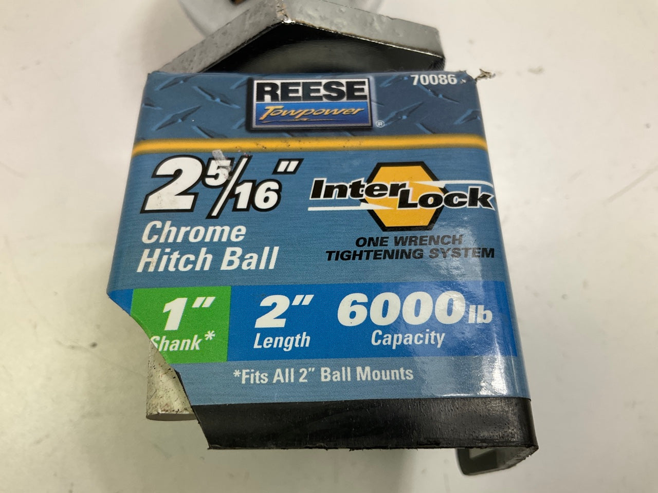 Reese 70086 Trailer Hitch Ball, 2-5/16'' Diameter, 6,000 Lbs. Capacity, 1'' Shank