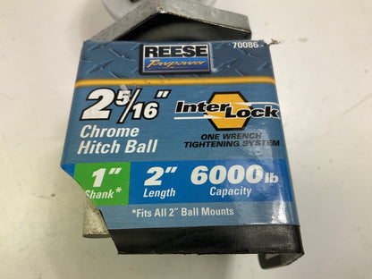 Reese 70086 Trailer Hitch Ball, 2-5/16'' Diameter, 6,000 Lbs. Capacity, 1'' Shank