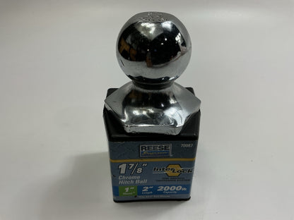 Reese 70087 Trailer Hitch Tow Ball, 1-7/8 Inch, 2,000 Lbs. Capacity, 1'' Shank