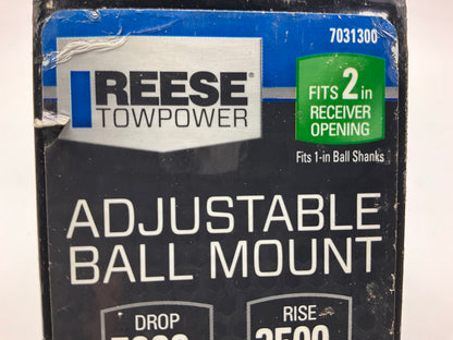 Reese Adjustable Trailer Hitch Ball Mount 2'' Tow Receiver 3'' To 7-1/2'' Drop