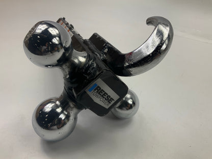 Reese 7031400 Triple Trailer Hitch Ball Mount With Tow Hook -  2'' Tow Receiver
