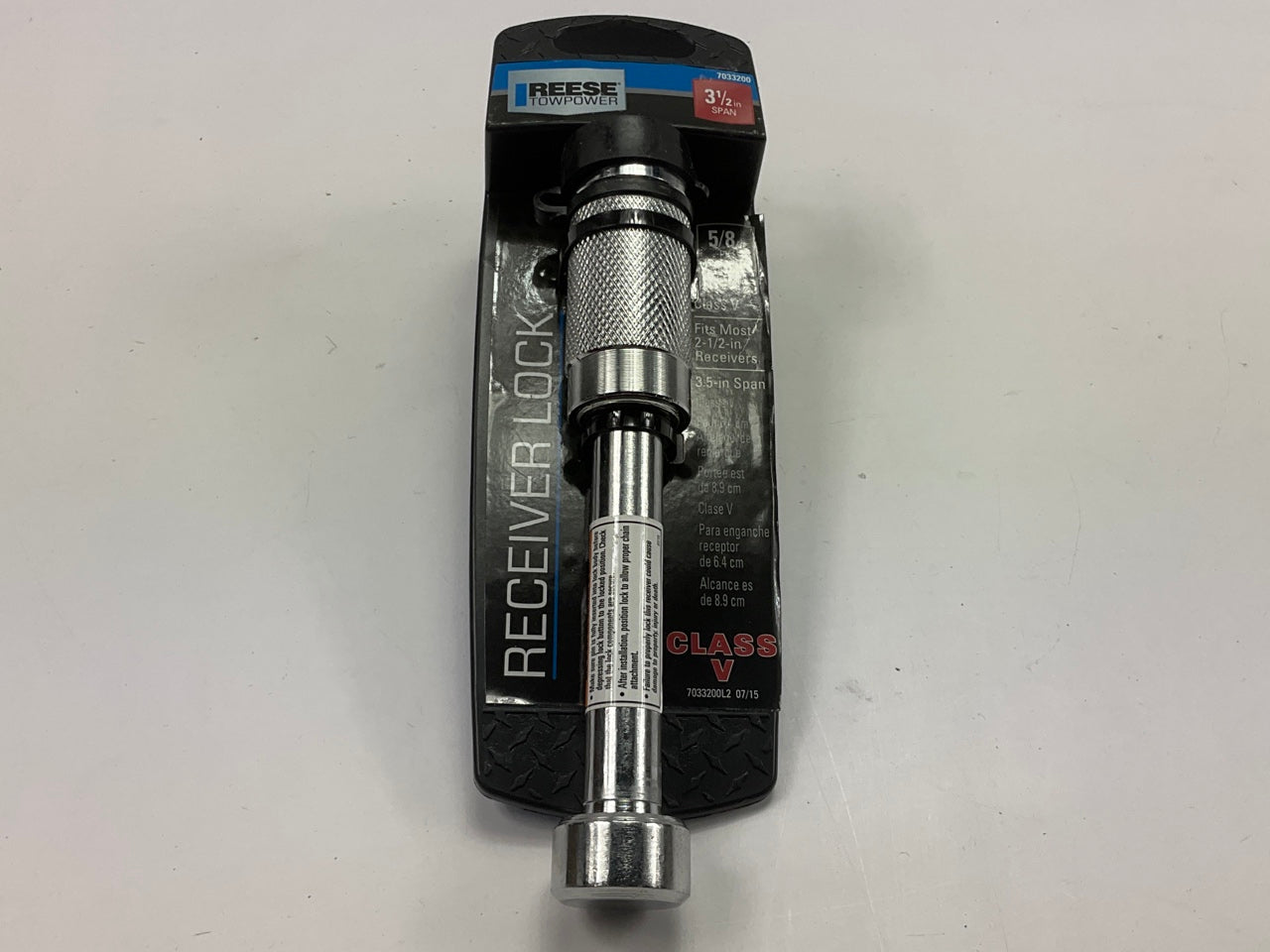 REESE 7033200 Towpower 3-1/2'' Span Class V Towing Receiver Lock, 5/8'' Diameter