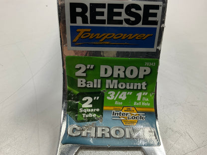 REESE Towpower 70343 Trailer Hitch Ball Mount 2'' Drop 6000lb Capacity 3/4'' Rise