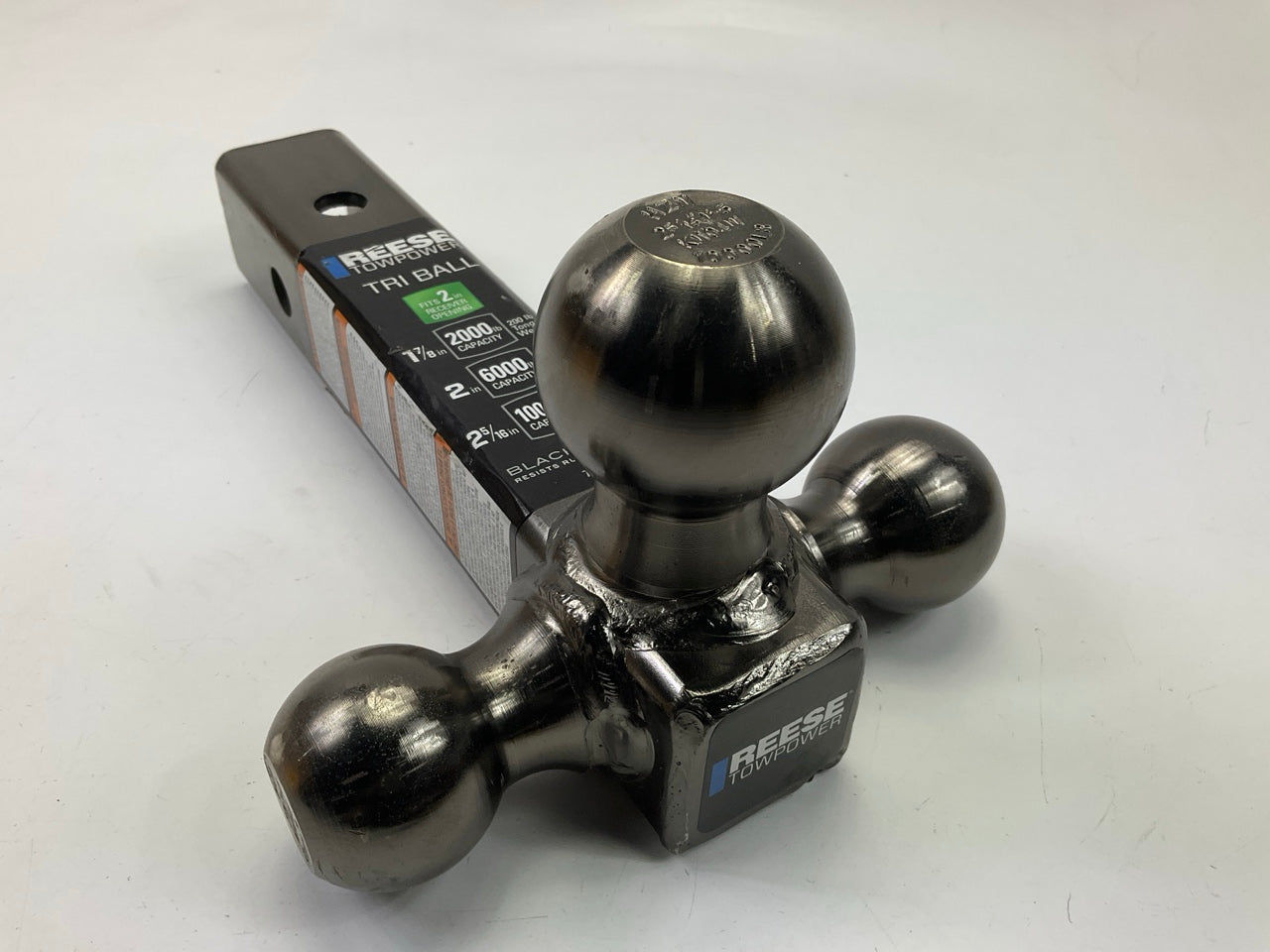 Reese 7039800 Elite 2'' Receiver Hitch Tri-Ball Ball Mount; 1-7/8''; 2''; 2-5/16''