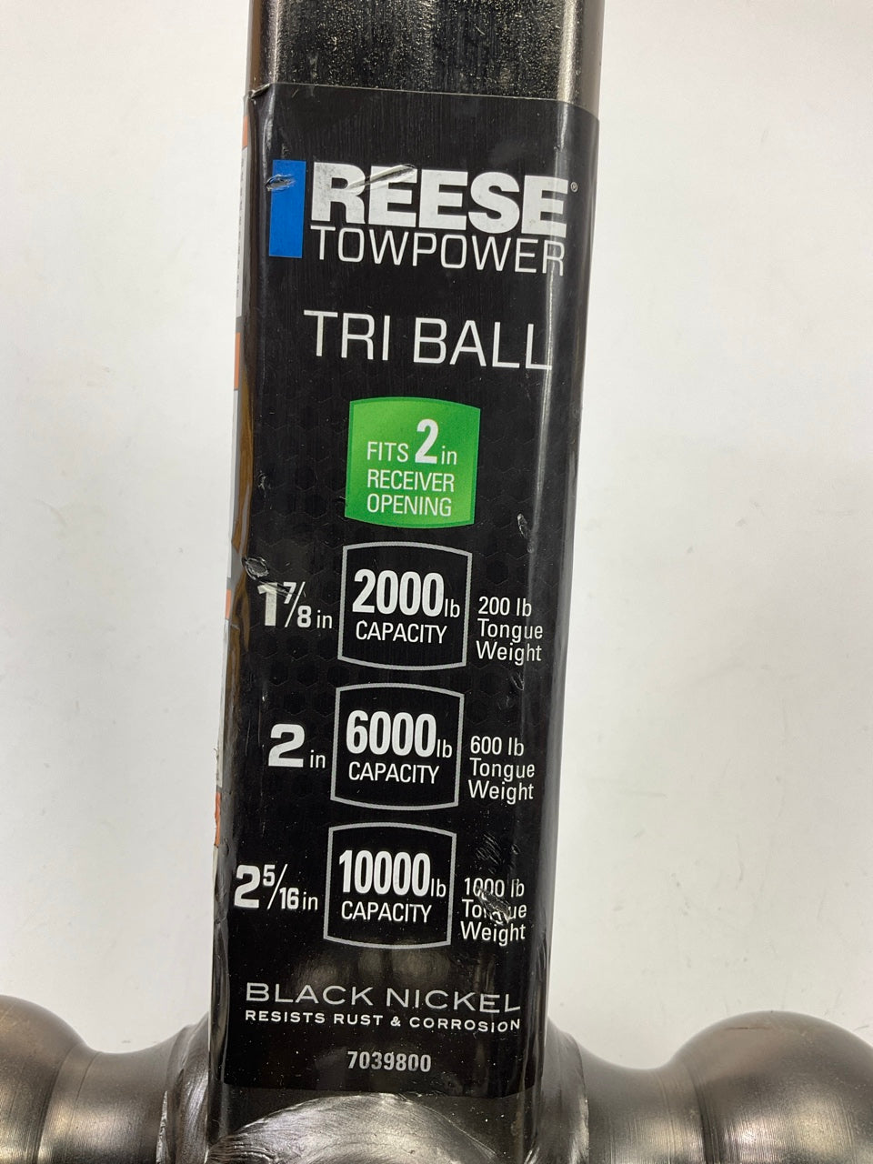 Reese 7039800 Elite 2'' Receiver Hitch Tri-Ball Ball Mount; 1-7/8''; 2''; 2-5/16''
