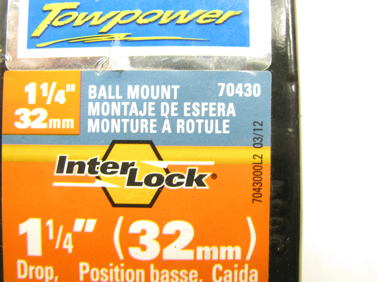 Reese Towpower 70430 Class II Interlock 1-1/4'' Trailer Hitch Ball Mount Black